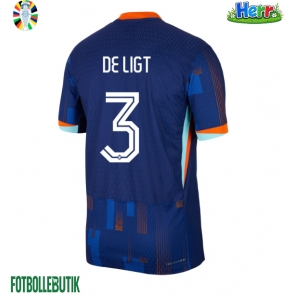 Nederländerna Matthijs de Ligt #3 Bortatröja EM 2024 Kortärmad